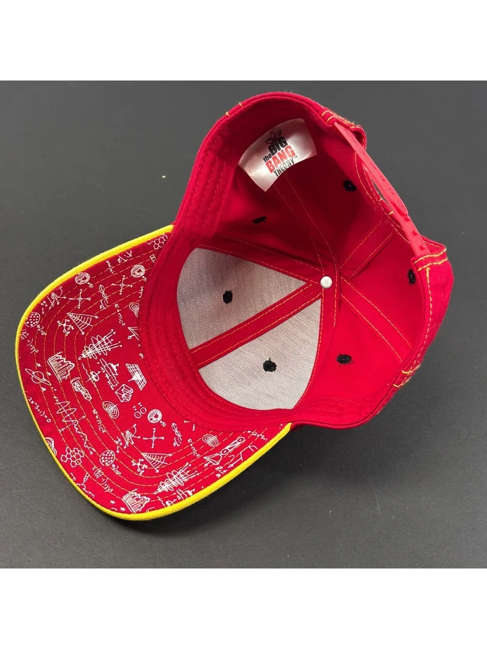 Big Bang Theory Bazinga Red Yellow Snapback Hat Cap